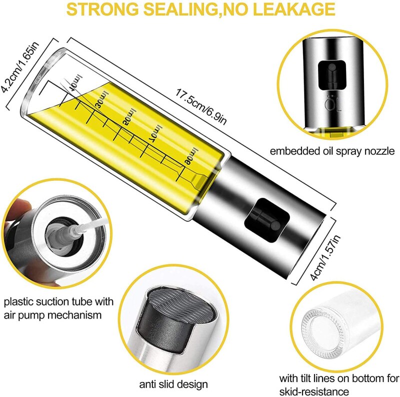 Stainless steel oil spray